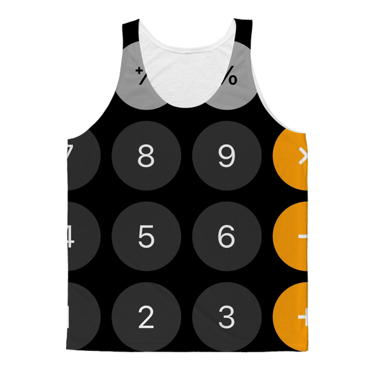 Calculator Classic Sublimation Adult Tank Top
