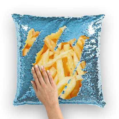 Fries Sequin Cushion Cover