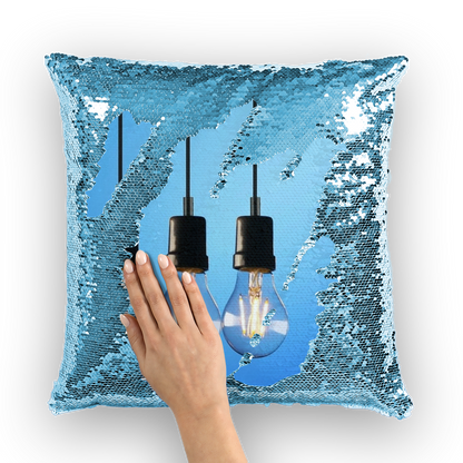 Light Bulbs Sequin Cushion Cover