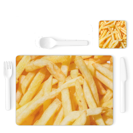 Fries Single Placemat and Coaster Set