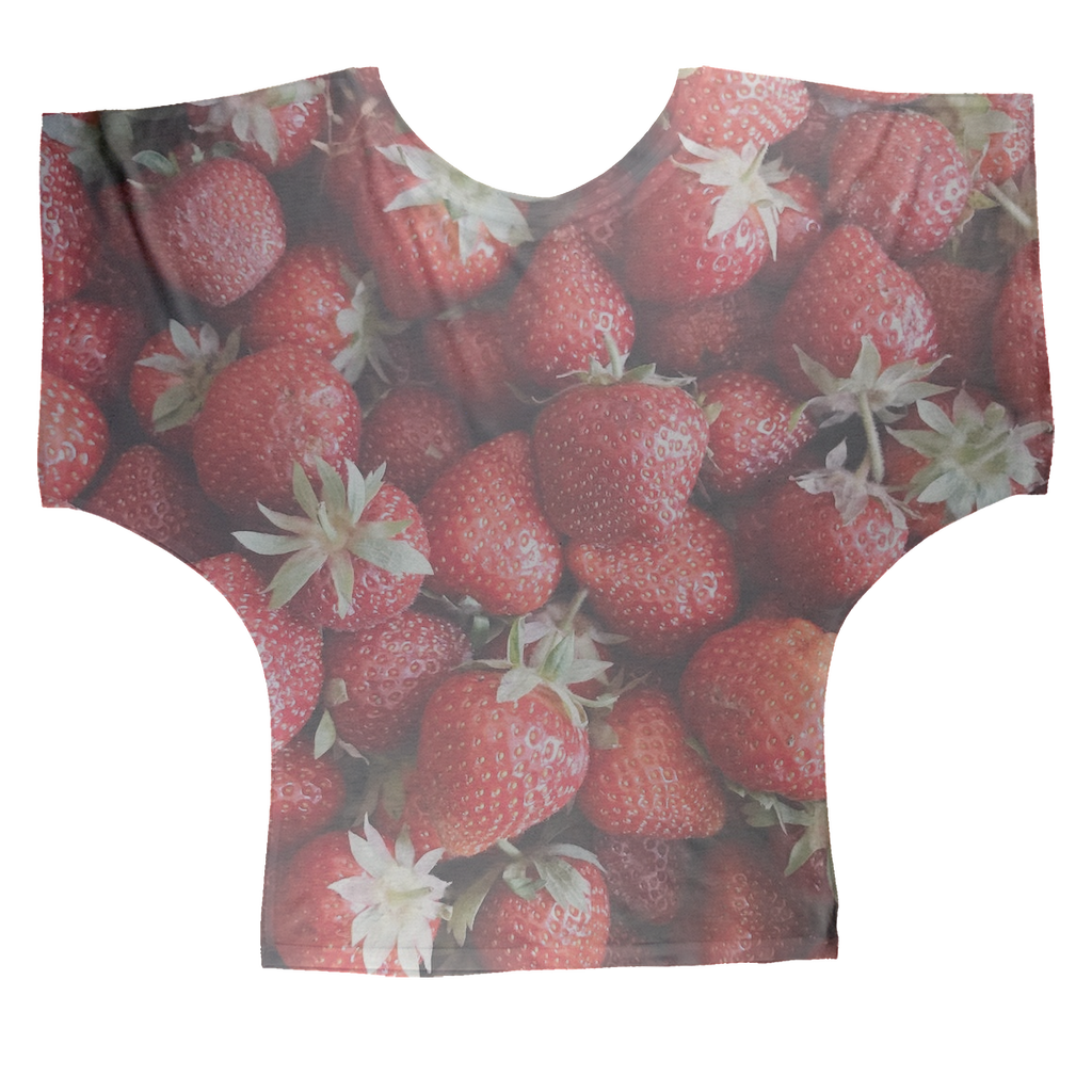 Strawberry Sublimation Batwing Top