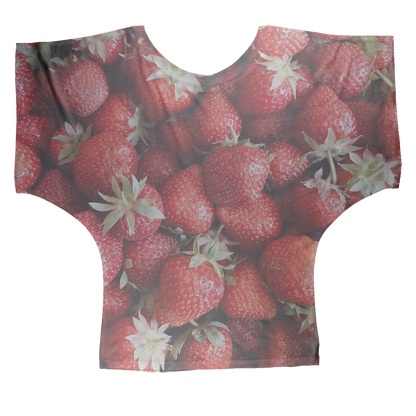 Strawberry Sublimation Batwing Top