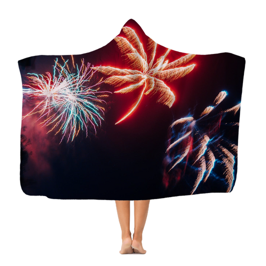 Fireworks Classic Adult Hooded Blanket