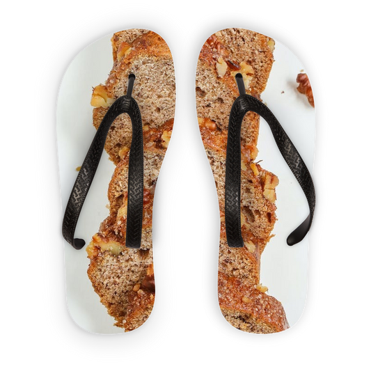 Banana Bread Adult Flip Flops