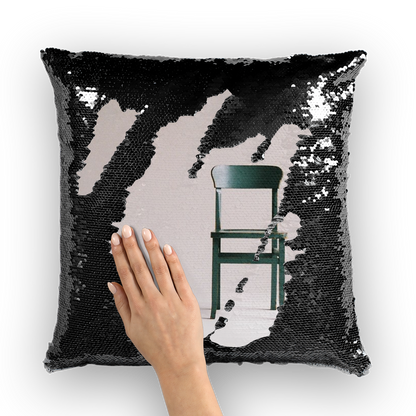 Chair Sequin Cushion Cover