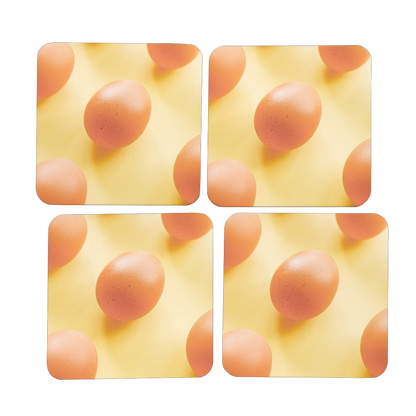 Eggs Hardboard Coaster Set of 4