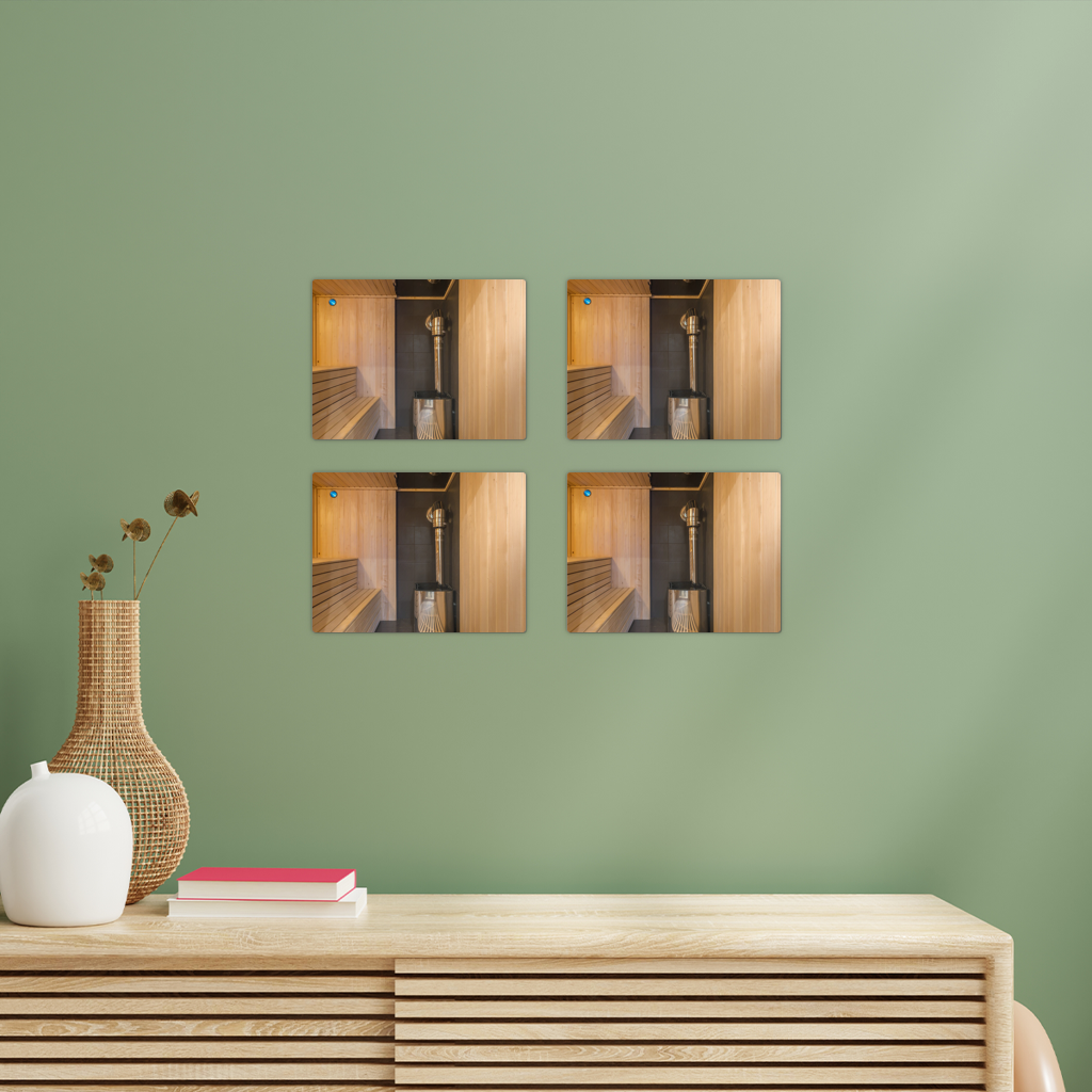 Sauna Rectangle Wall Tiles Set of 4