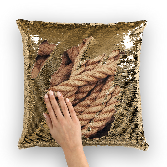 Ropes Sequin Cushion Cover