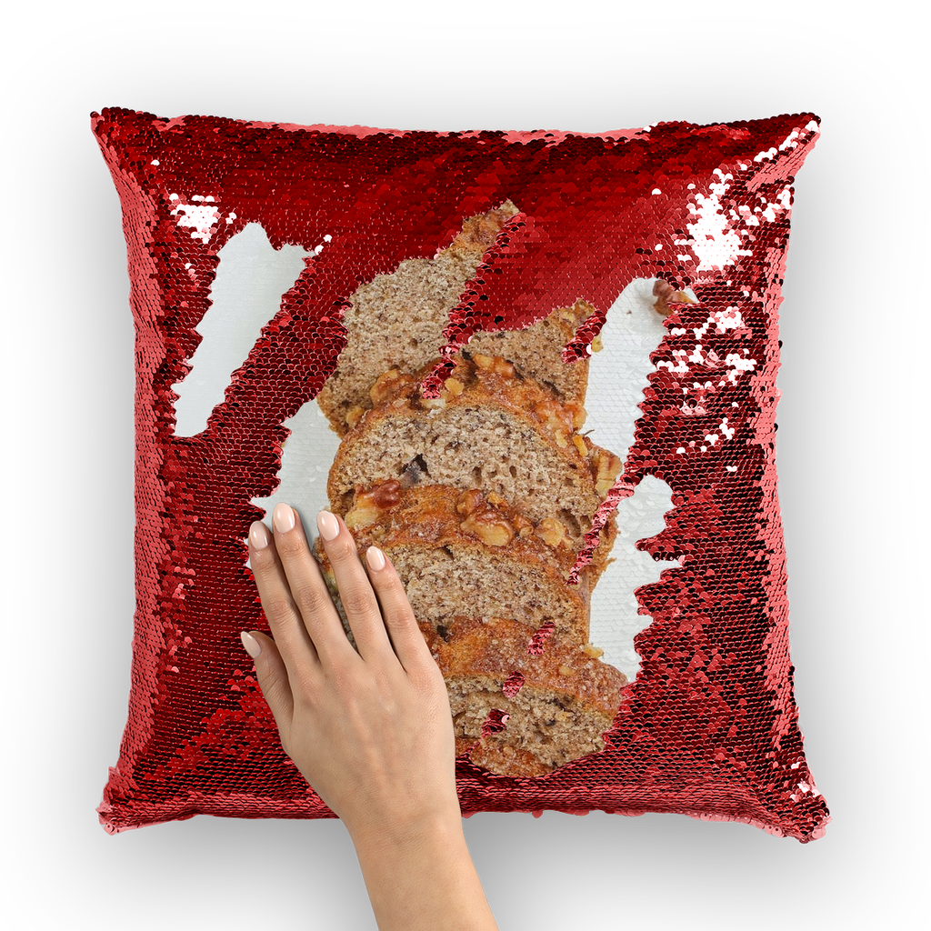 Banana Bread Sequin Cushion Cover