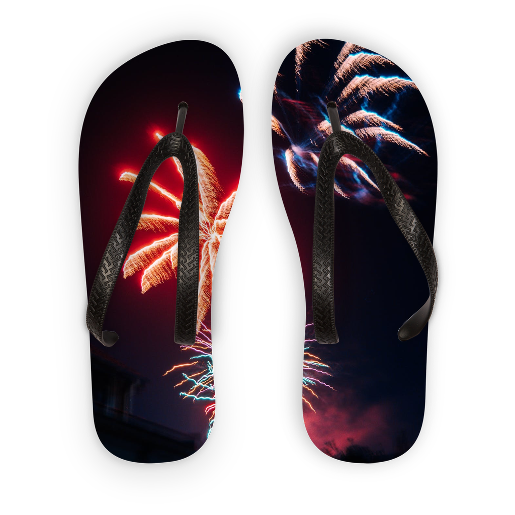 Fireworks Adult Flip Flops