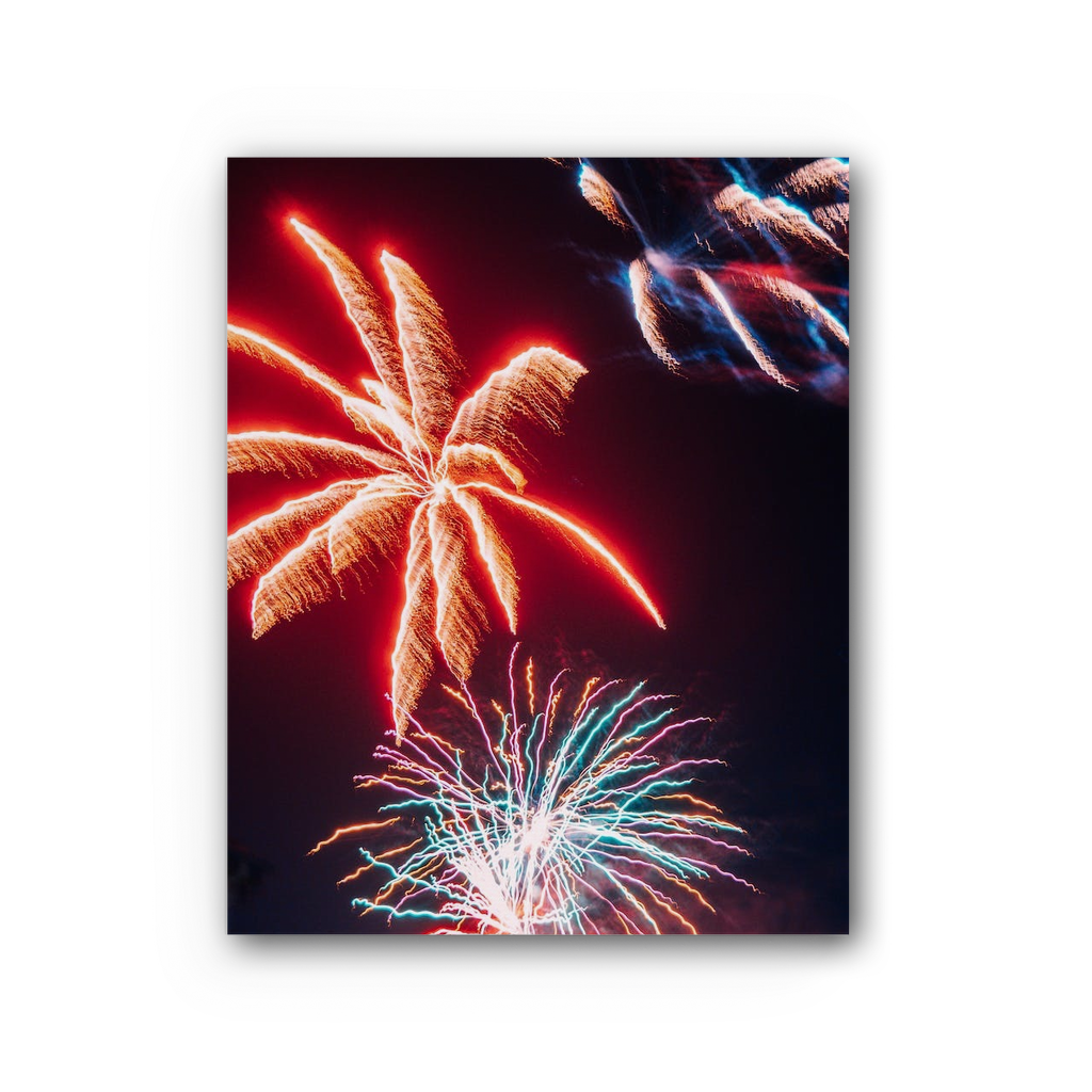 Fireworks Premium Stretched Canvas