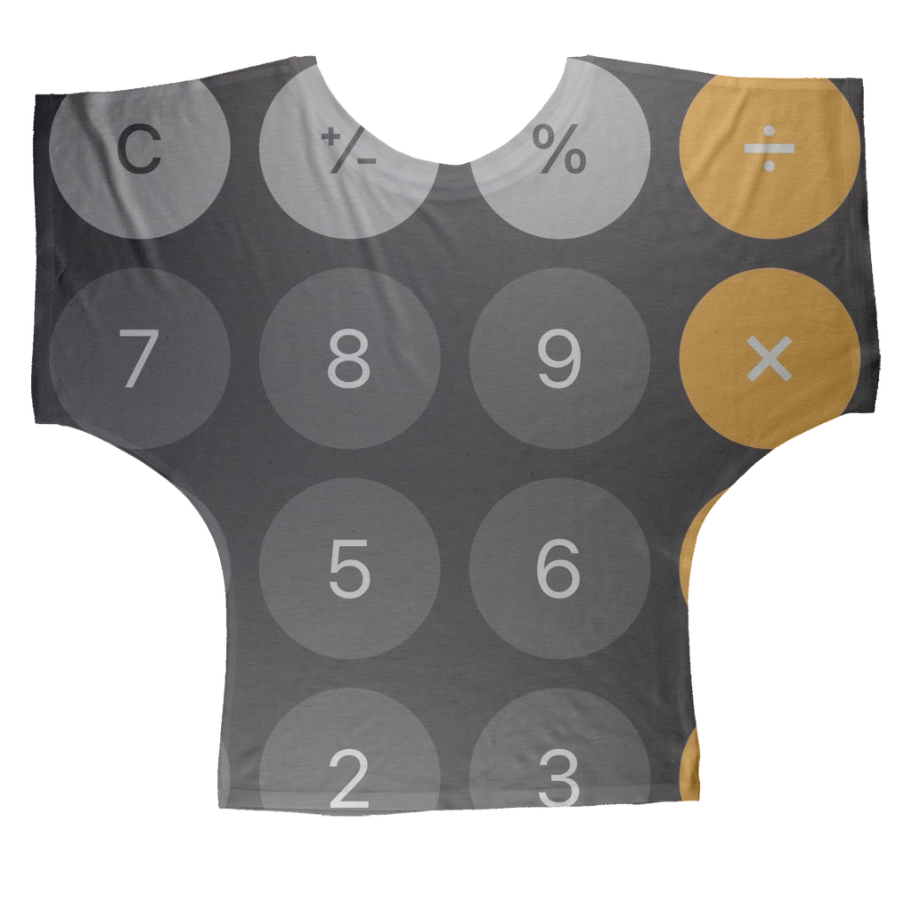 Calculator Sublimation Batwing Top