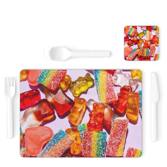 Candy Single Placemat and Coaster Set