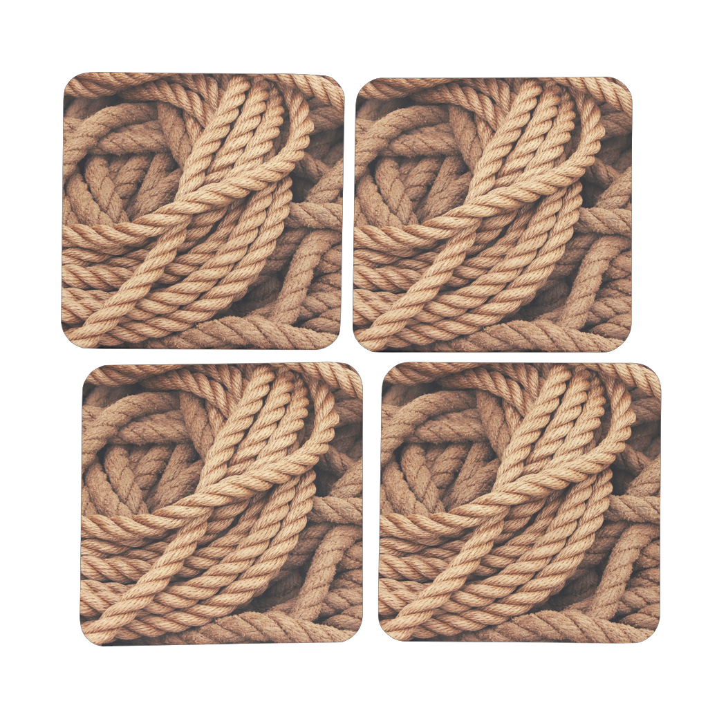 Ropes Hardboard Coaster Set of 4