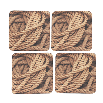 Ropes Hardboard Coaster Set of 4