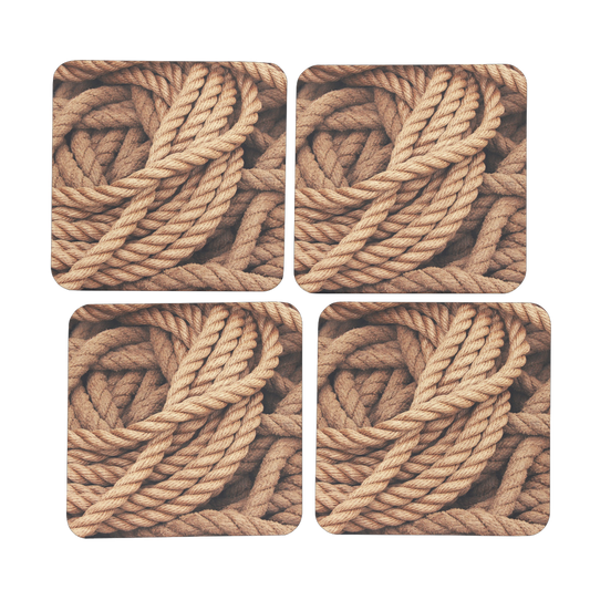 Ropes Hardboard Coaster Set of 4