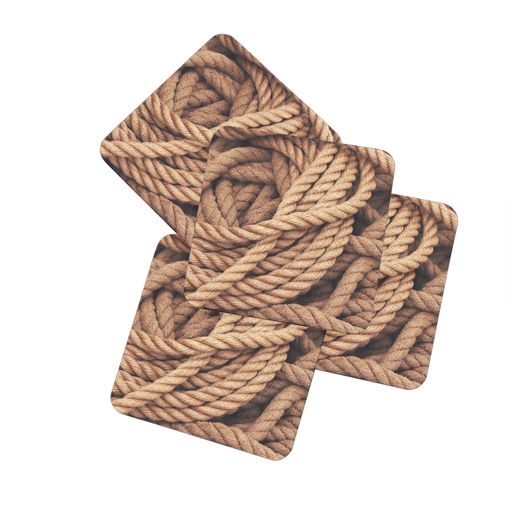 Ropes Hardboard Coaster Set of 4