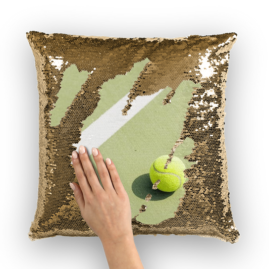 Tennis Sequin Cushion Cover