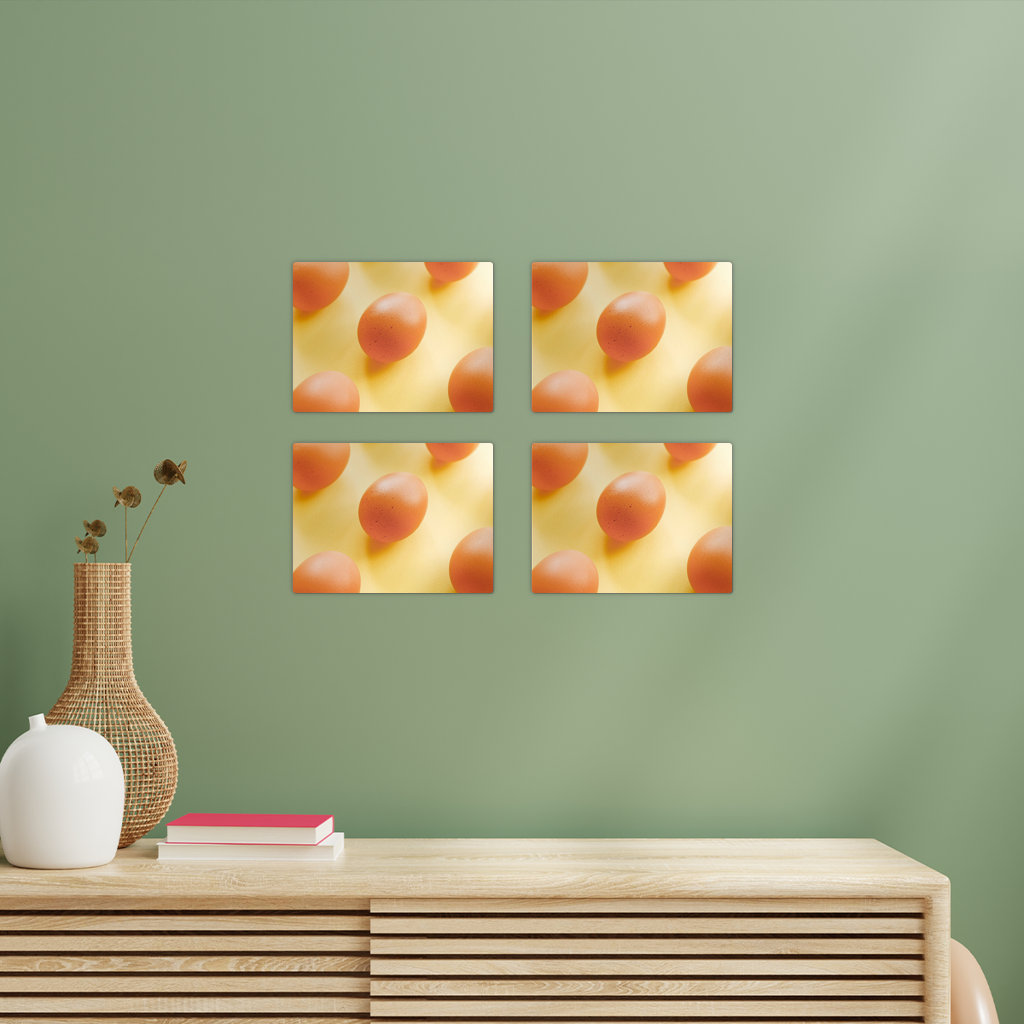 Eggs Rectangle Wall Tiles Set of 4