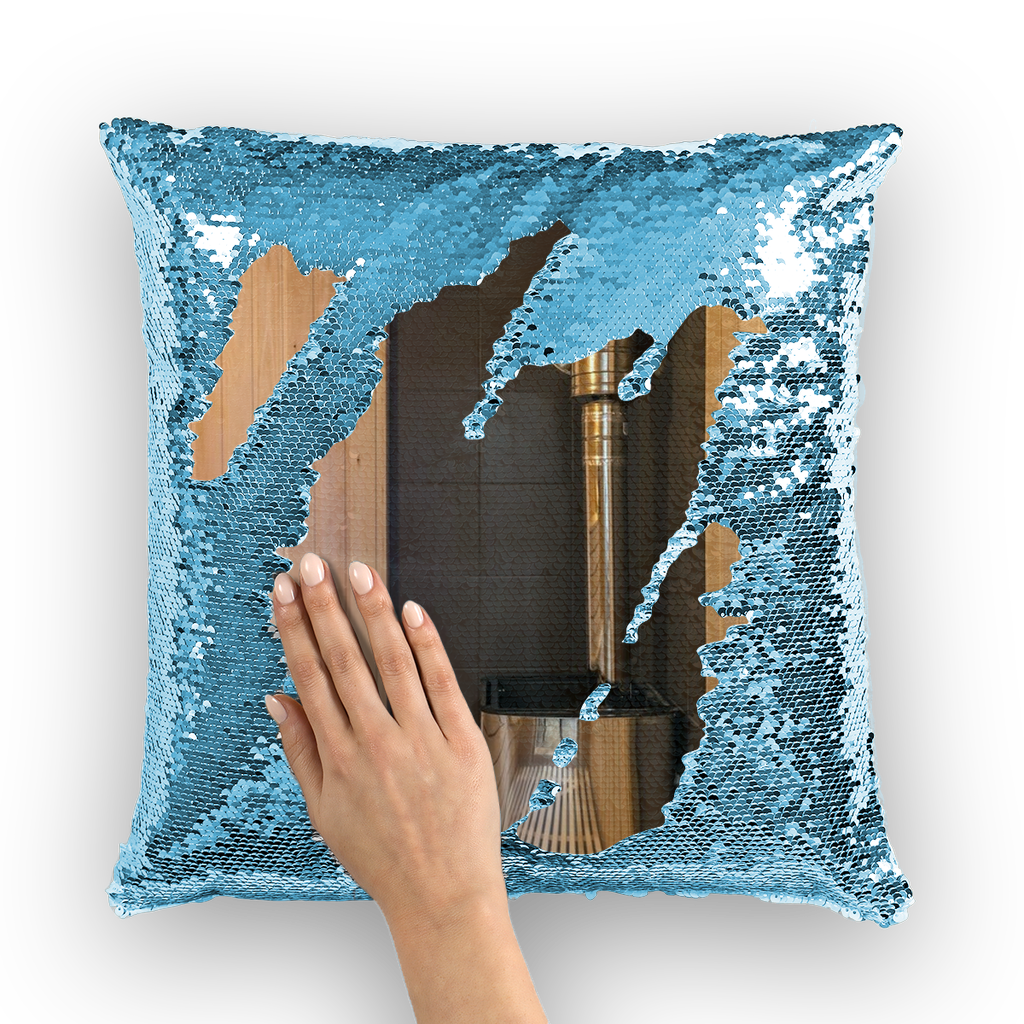 Sauna Sequin Cushion Cover