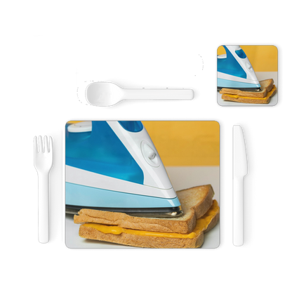 Grilled Cheese Single Placemat and Coaster Set