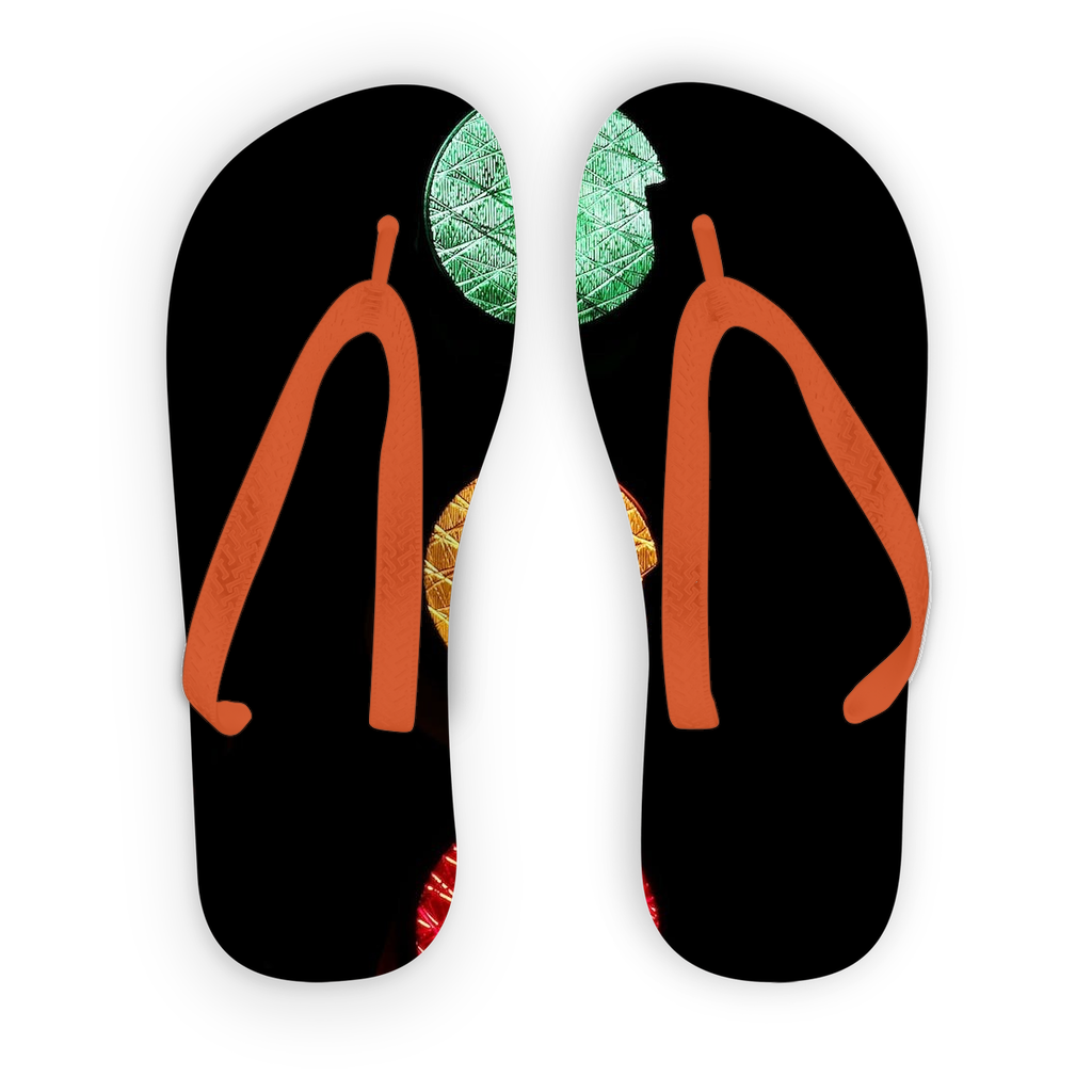 Traffic lights Adult Flip Flops