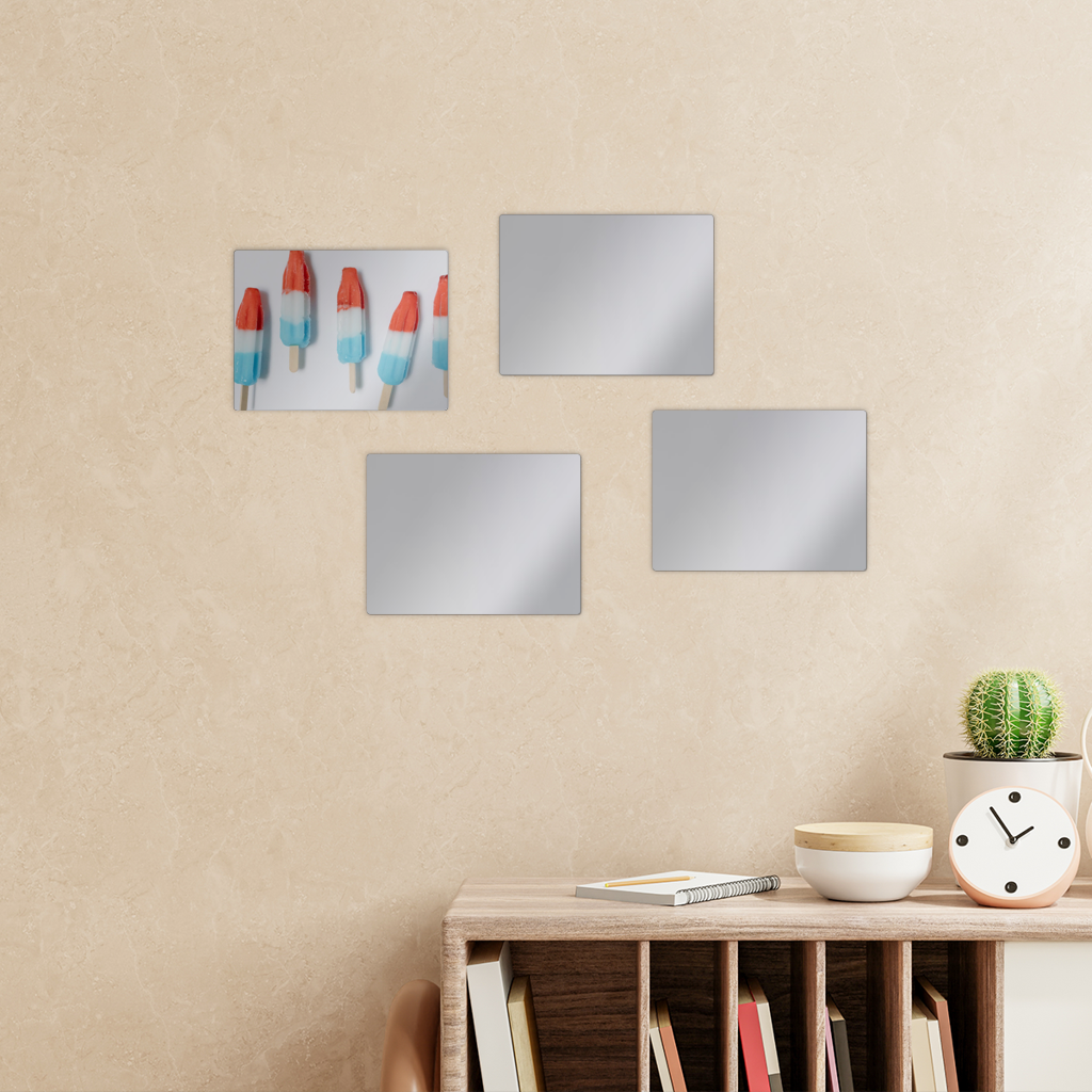 Popsicle Rectangle Wall Tiles Set of 4