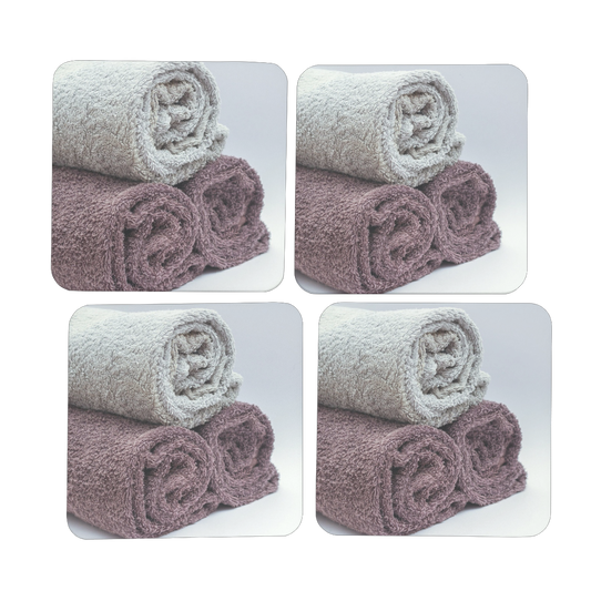 Towels Hardboard Coaster Set of 4