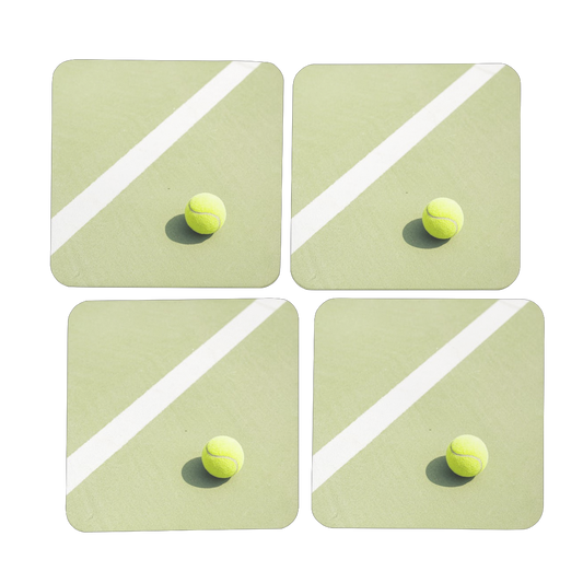 Tennis Hardboard Coaster Set of 4