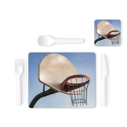 Basketball Single Placemat and Coaster Set