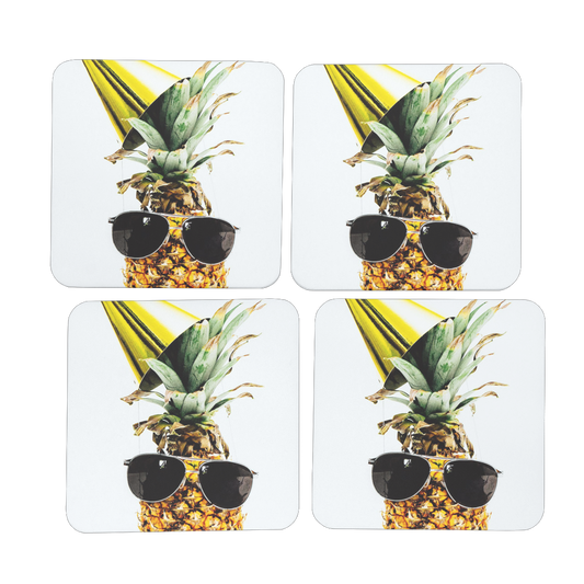 Pineapple Hardboard Coaster Set of 4