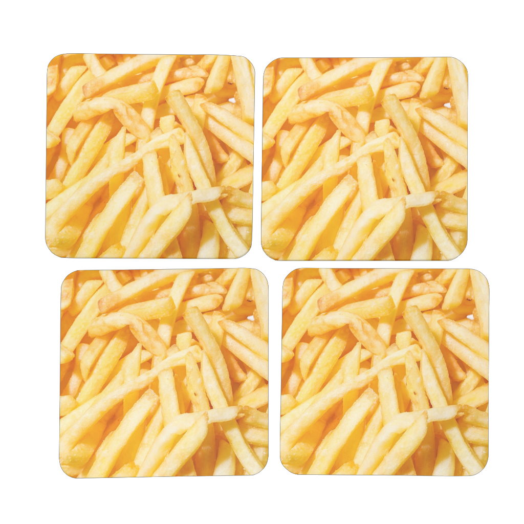 Fries Hardboard Coaster Set of 4