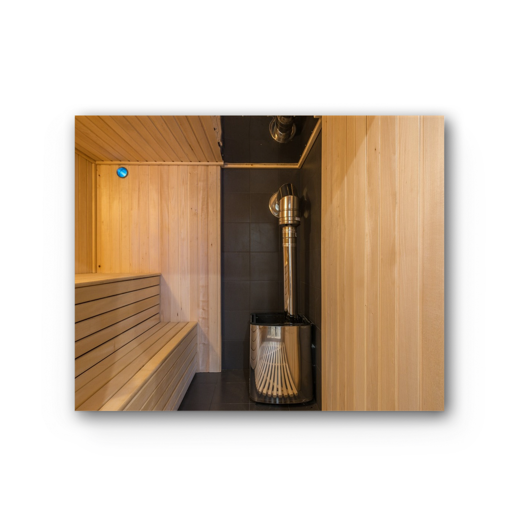 Sauna Premium Stretched Canvas