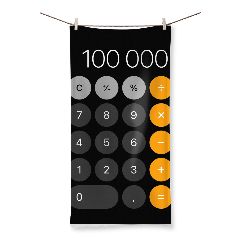 Calculator Sublimation All Over Towel