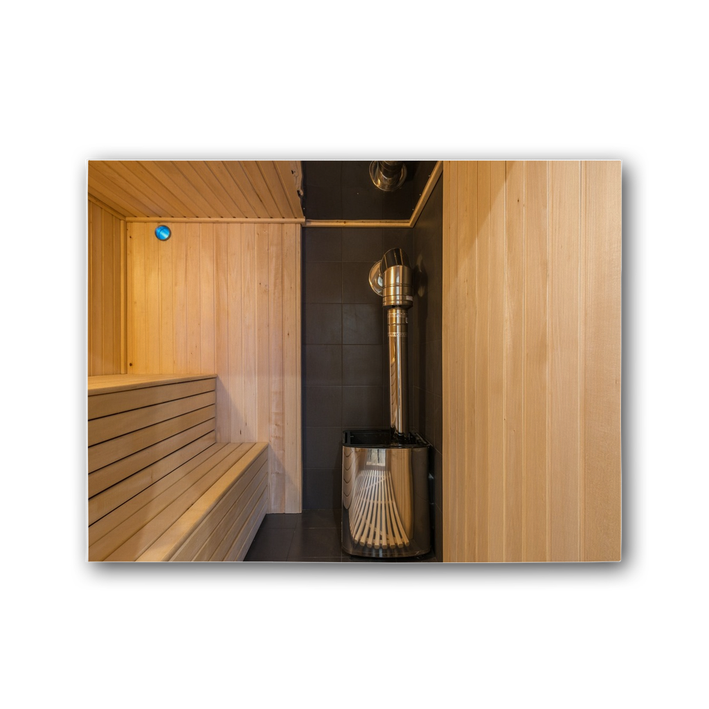 Sauna Premium Stretched Canvas