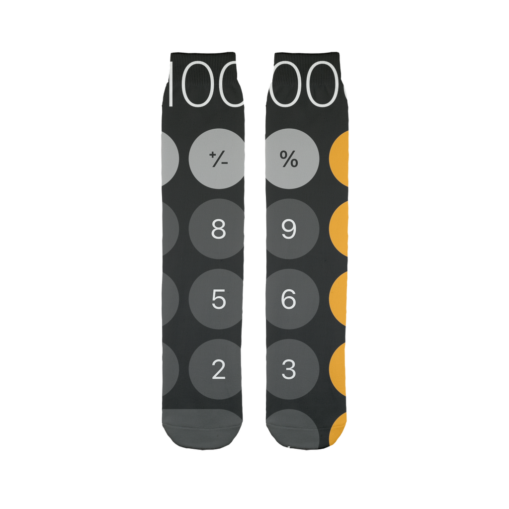 Calculator Sublimation Tube Sock