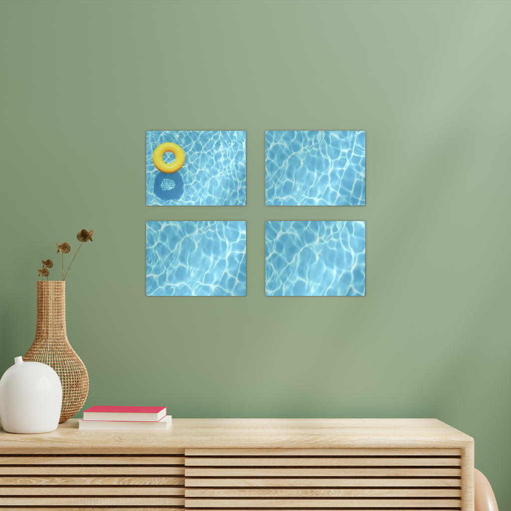 Pool Rectangle Wall Tiles Set of 4