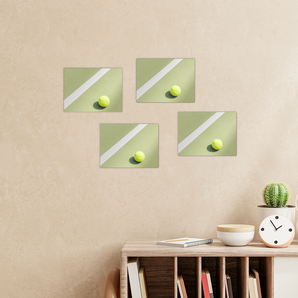 Tennis Rectangle Wall Tiles Set of 4