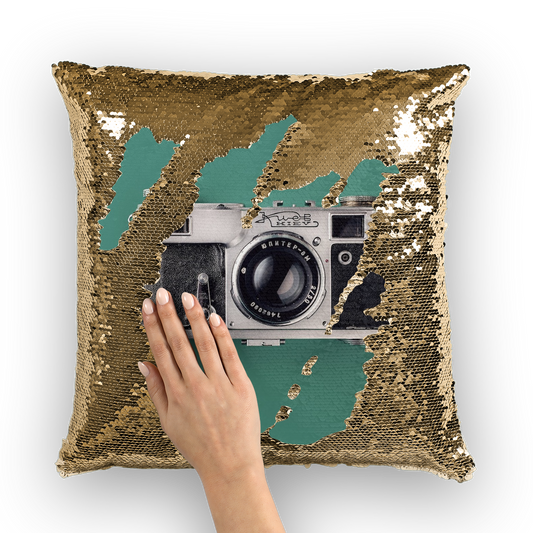 Pictures Sequin Cushion Cover