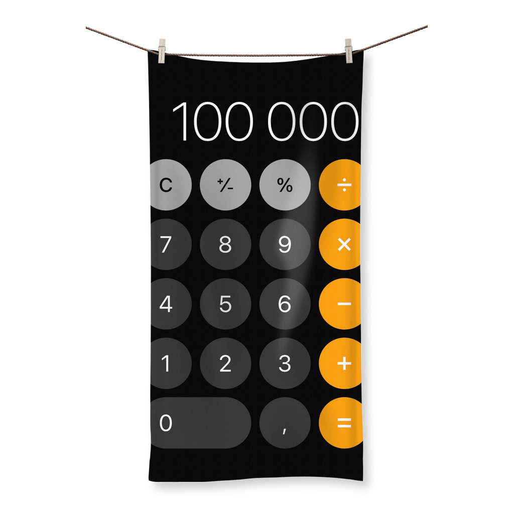 Calculator Sublimation All Over Towel