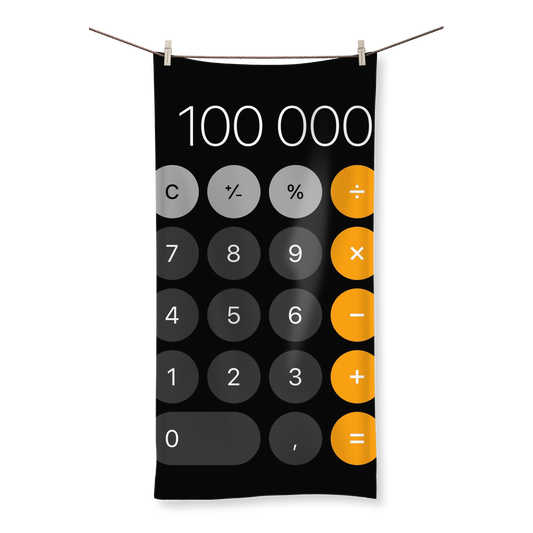 Calculator Sublimation All Over Towel