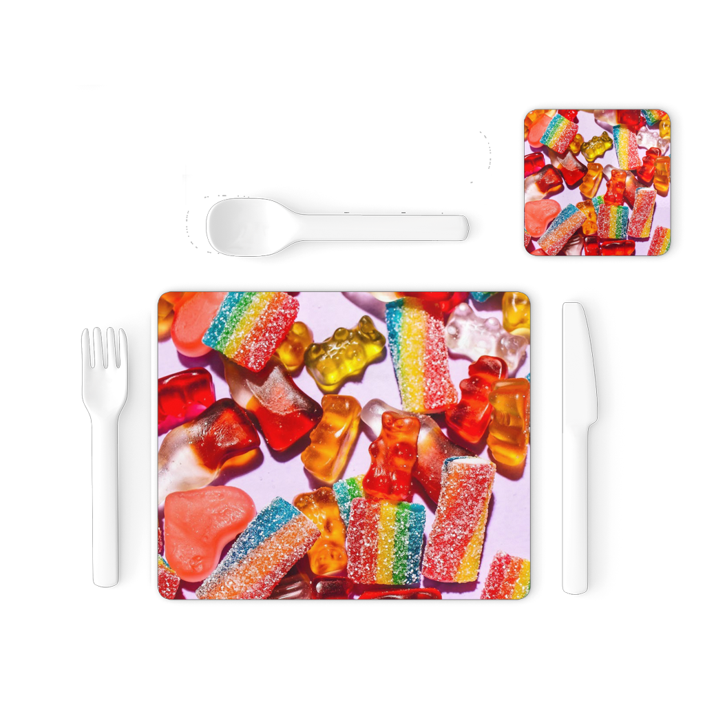 Candy Single Placemat and Coaster Set