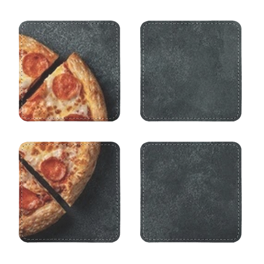 Pizza Sublimation Coasters Pack of Four