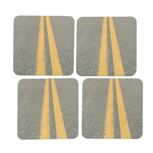 Road Hardboard Coaster Set of 4