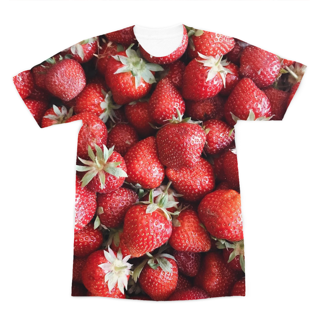 Strawberry Premium Sublimation Adult T-Shirt