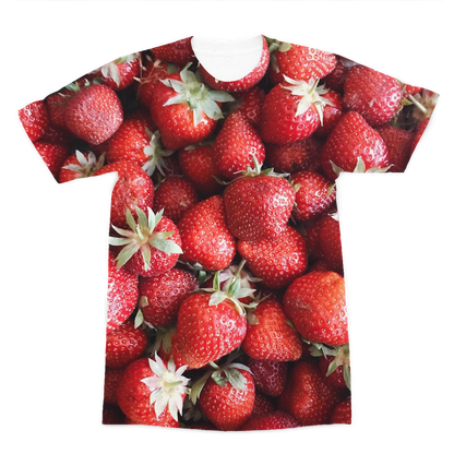 Strawberry Premium Sublimation Adult T-Shirt