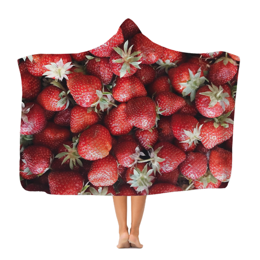 Strawberry Classic Adult Hooded Blanket