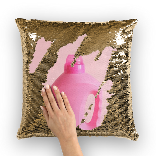 Detergent Sequin Cushion Cover