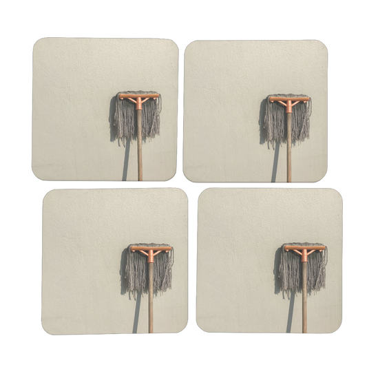 Mop Hardboard Coaster Set of 4