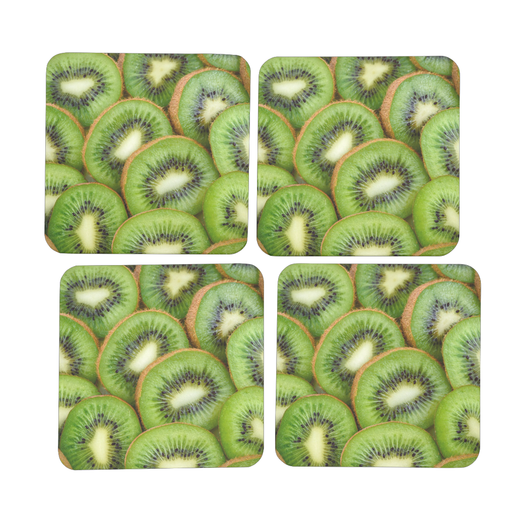 Kiwi Hardboard Coaster Set of 4